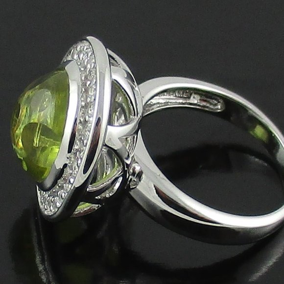 HSN Jewelry - 7.3ct Apple Quartz & White Topaz Round Ring